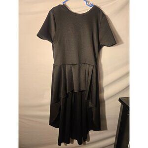 Ups & Downs Short Long Tunic Top Black Short Sleeve Blouses Shirt Plus Size 2X